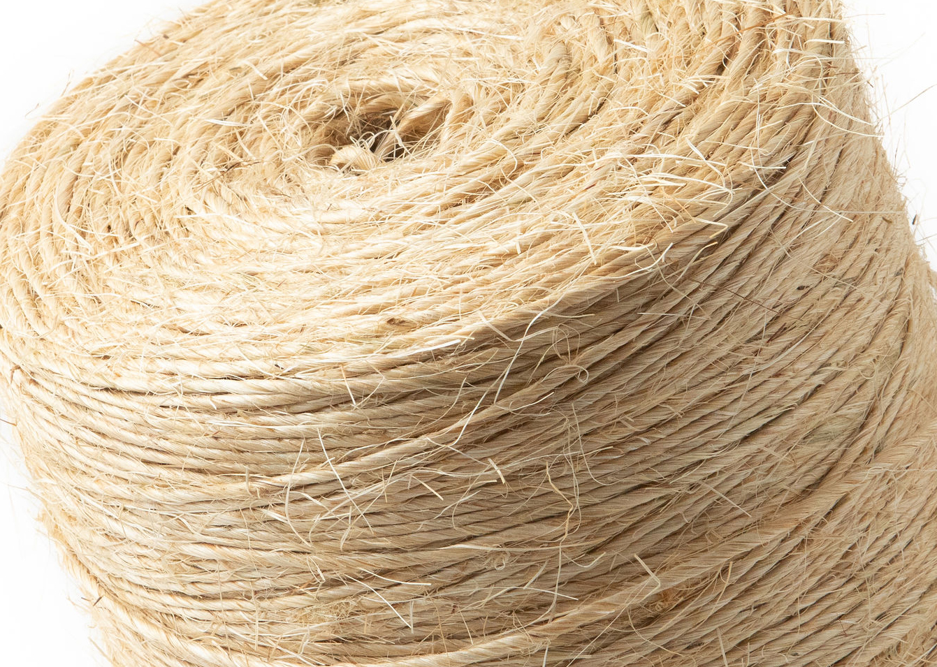 closeup of jute twine