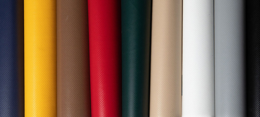 closeup of vinyl rolls for custom fabrication