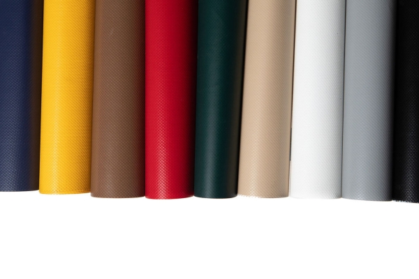 closeup of vinyl fabrics for custom bags