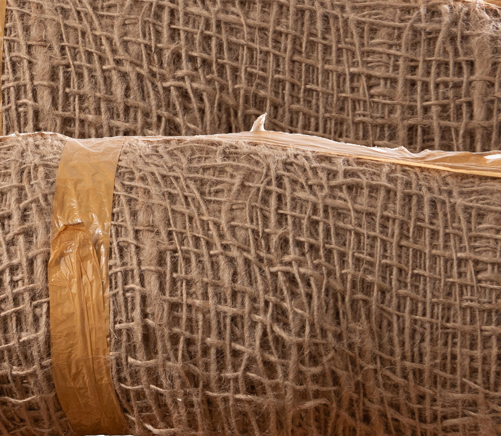 closeup of landscape fabric