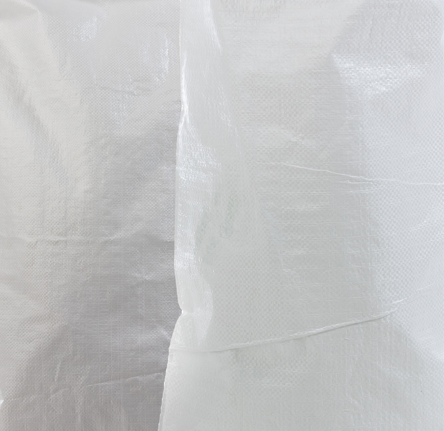 closeup of woven polypropylene bag